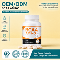 Comprimés d'acides aminés BCAA 500mg OEM ODM Marque privée Vente en gros Haute qualité En stock Prêt à l'emploi Quotidien pour hommes sportifs
