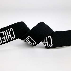 Newest Design Nylon Webbing Jacquard <b>Elastic</b> With Customized Logo <b>Elastic</b> for Underwear Accessories Waist Band <b>Elastic</b> - Product Image 3