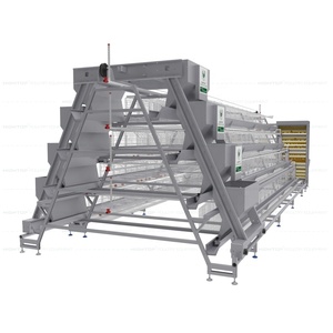 Système de cages à poulets entièrement automatiques de type A à 4 niveaux pour l'élevage avicole et la production d'œufs à haute densité - Product Image 5