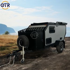 Mini caravane de luxe européenne meilleure remorque de voyage tout-terrain en fibre de verre de Chine avec panneau <span class=keywords><strong>solaire</strong></span> coulissant étanche pour camping-car - Product Image 1