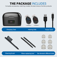 Aides auditives rechargeables pour seniors, amplificateur sonore intra-auriculaire, paire double oreille, rehausseur de voix, aide pour la surdité avec écouteurs