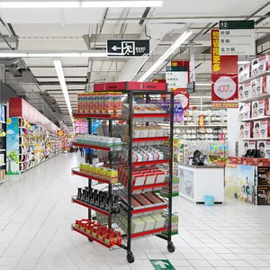 Étagères pour étagères de supermarché Magasin et présentoir Support en métal pour présentoir de magasin de détail