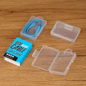 In Stock Micro typy-c USB cable case cell phone data line plastic packaging box PP display electronic package box