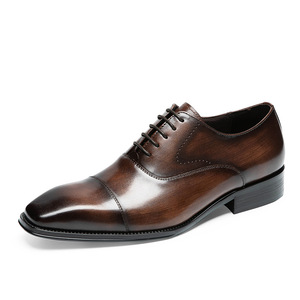 Zapatos Oxford de Cuero Premium de Alta Calidad Hechos a Mano, con Punta en Pico, Suela de Goma, Masajeantes, Antideslizantes y Desodorizantes - Product Image 1