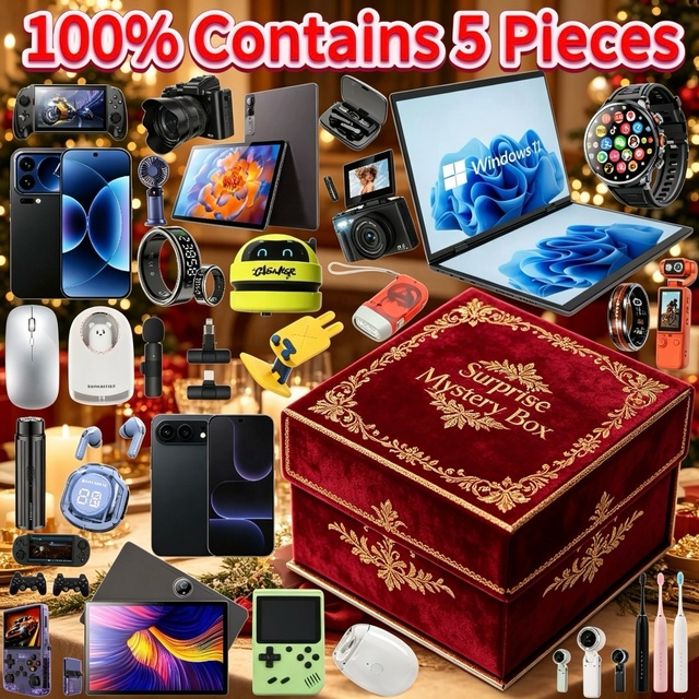 Includes 5 Pieces Lucky Mystery Box 2026 Electronic Gadgets Gaming Headset-New Product Ideas With Surprise Festival Novelty Gift