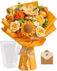 <span class=keywords><strong>Ramo</strong></span> de Flores de Girasol y Rosa Tejidas a Mano, Creativas y Elegantes, para el Día de San Valentín, Artículos Promocionales para Fiestas - Product Image 5