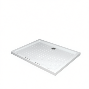 Base de Ducha Rectangular Blanca de ABS, 31.5x39.4x1.6 Pulgadas, Drenaje Central, Diseño Minimalista Decorativo - Product Image 1