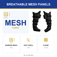 Masseur pieds-cuisses à compression d'air 5 chambres 30-240 mmHg, réglable, rechargeable, sans fil, pour la relaxation à domicile