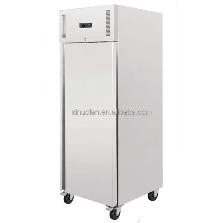 สแตนเลสตู้แช่แข็งห้องครัวตู้เย็นแช่แข็งหนึ่งประตูตรงตู้แช่แข็งอากาศเย็น