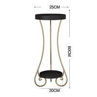 Support de Plante à Piédestal Intérieur Extérieur, Décoration Métallique Haute, Centre de Table Doré pour Fleurs