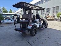 Voiturette de golf électrique surélevée haut de gamme pour 6 passagers, avec pare-brise, couleur personnalisable en option