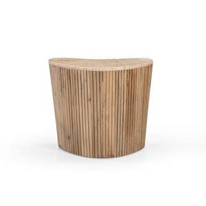 Mesa de centro de madera de mango y mármol travertino de moda moderna hecha a mano piedra Natural muebles de sala de estar producto a granel - Product Image 2
