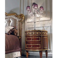 Ensemble de meubles de chambre à coucher sur mesure de style français avec lit queen size, ensemble de chambre à coucher élégant en bois sculpté doré