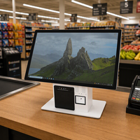 Kiosque en libre-service tout-en-un avec écran tactile de 21,5 pouces, caisse enregistreuse de bureau, système POS, imprimante intégrée, scanner, processeur I5 4e génération, 8 Go