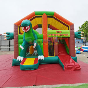 Château gonflable commercial pour enfants, combo dinosaure, avec toboggan, pour extérieur - Product Image 1