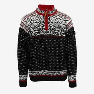 Produsen Sweater FYB Sweater Turtleneck Pria Kustom Sweater Katun Zip Quarter Pullover Hangat Wol Jersey Sweater Norwegia