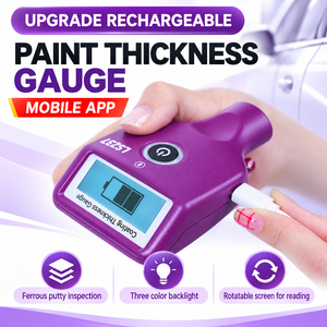 Jauge d'épaisseur de peinture automobile rechargeable Linshang LS237 avec écran rotatif pour l'inspection des véhicules - Product Image 4