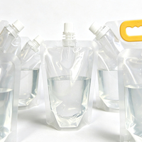 Pochette transparente à bec verseur de qualité alimentaire, sac d'emballage jetable pour liquides (lait de soja, bière, médecine chinoise), impression personnalisée, vente en gros