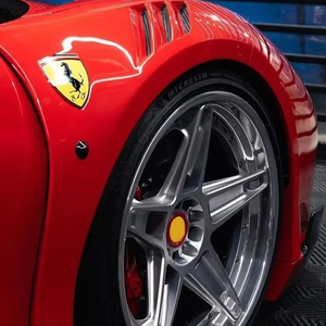Premium Concave Five <b>Spoke</b> Two Piece Forged Aluminium Alloy Rim With Center Cap Universal Fit Passenger Car <b>Wheel</b> For Sports Car - Product Image 2