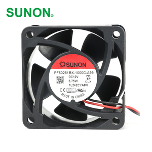 Ventilateur axial de refroidissement pour armoire et onduleur SUNON PF60251BX-1000C-A99, électrique, 60x60x25mm, 12VDC, 0.27A, 3.75W, 8300RPM, 40.0CFM, à roulement à billes - Product Image 1