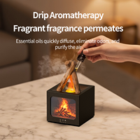 Humidificateur d'air ultrasonique OEM neuf en forme de foyer 3D, 7 couleurs LED, lumière de flamme, pulvérisateur de brume fine, diffuseur de parfum pour la maison