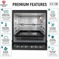 Four à convection électrique 60L avec rôtissoire, four de cuisson multifonctionnel de comptoir, CE CB, OEM CBU SKD CKD, MOQ 496