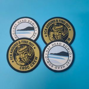 Patch brodé 3D personnalisé de haute qualité avec logo, adhésif universel, en fil recyclé, pour casquette Richardson Trucker, thermocollant - Product Image 1