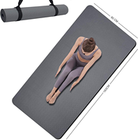 Tapis de yoga TPE personnalisé de haute qualité avec logo laser, 6 mm, antidérapant, violet, écologique, réversible, résistant, imperméable, pliable, pour la maison