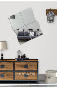 สติกเกอร์ติดผนัง<span class=keywords><strong>กระจก</strong></span>ขนาดใหญ่3D,สติกเกอร์ตกแต่งบ้านกระจกมีกาวในตัวขอบหยัก - Product Image 3