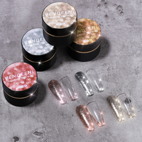 VDN-échantillon gratuit de vernis à ongles brillant, à trempage, en Gel de platine, à paillettes, peinture à ongles métallique