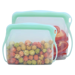 Máy rửa chén an toàn túi thực phẩm silicon tùy chỉnh BPA-free 500ml 1L rò rỉ đứng lên tái sử dụng Silicone thực phẩm lưu trữ dây kéo túi - Product Image 2