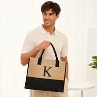 Nouveaux produits 2022, sac de plage en jute durable, réutilisable, imperméable, avec logo imprimé, de luxe