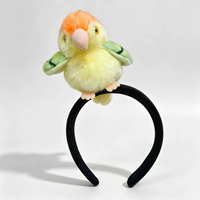 Serre-têtes en peluche mignons en forme de perroquet, serre-têtes pour cheveux en forme de perroquet, serre-têtes animaux de dessin animé pour spectacles en direct, accessoires de cheveux pour fêtes et photos