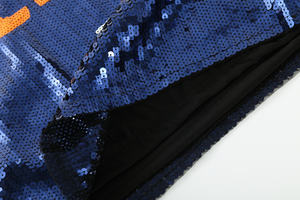 中国工厂定制足球队标志亮片连衣裙游戏日珠光亮片长衬衫休闲女装批发 - Product Image 4