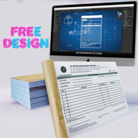 Libro de Recibos Personalizado de 2 o 3 Partes, Libro de Recibos sin Carbón de 2 Partes, 50 Juegos, Libro de Ventas, Papel Comercial