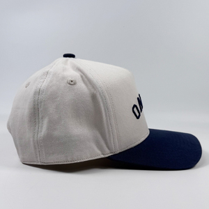 New Fashion Upside Down Two Tone Structured 5 Panel Baseball Cap Custom Puff 3d Embroidered Name <strong>Navy</strong> Trucker <strong>Hats</strong> for Wedding - Product Image 4