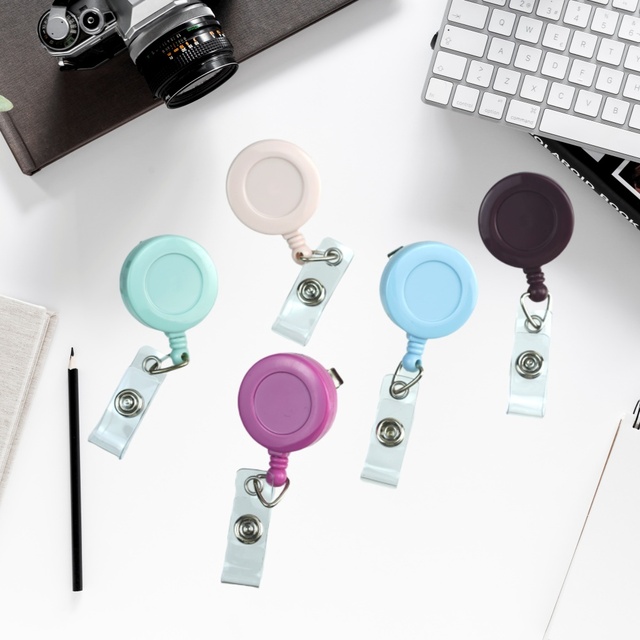 Bestom Custom PVC Retractable Nurse Badge Reel Medical ID Card & Name Tag Holder Office Use Accessory with Unique Pattern