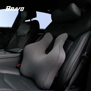 Carro pescoço apoio travesseiro cintura respirável assento encosto almofada definida para condução carro cabeça descanso travesseiro