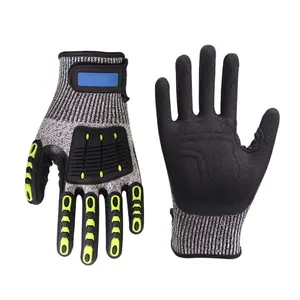 XINGYU Heavy Duty Impact Resistant Waterproof Windproof TPR Impact Breathable Foam Nitrile Cut Resistant Safety Gloves Work