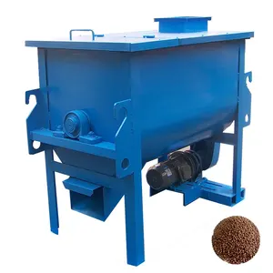 Animal Feed Mill Cattle Feed Mixer Machine Industrial Powder Mixer Horizontal Ribbon Poultry Feed Mixer Grinder