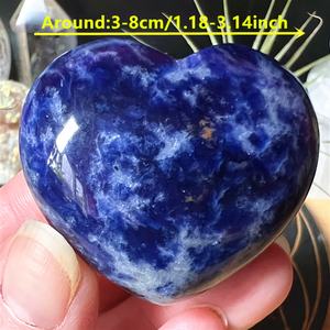 Venta al por Mayor de Piedras de Sodalita en Forma de Corazón, Cristal Curativo Natural Pulido para Decoración del Hogar y Regalos Navideños - Product Image 2