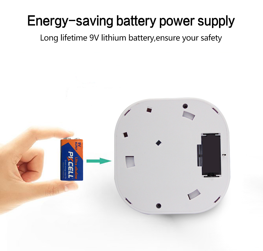 WiFi smart smoke fire detection sensor security alarm system Tuya APP remote control wireless fire alarm sensor