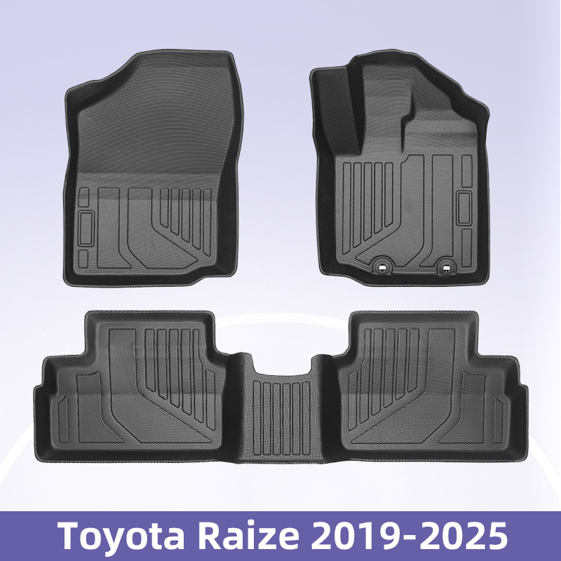 Custom TPE Car Floor Mats for Toyota Raize & Probox Hybrid – Waterproof Full Set - View 2
