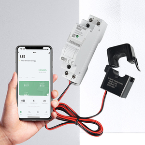 SINOTIMER-Medidor inteligente de energía, voltaje y <span class=keywords><strong>kWh</strong></span> en tiempo real, riel DIN, sensor CT y aplicación de vida inteligente, 100-240V CA, - Product Image 2