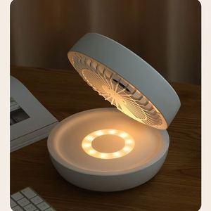 Wholesale Home Small Mini Chargeable Portable <b>Foldable</b> Rechargeable Desktop <b>Desk</b> Table Fan With Battery and Led Light - Product Image 3