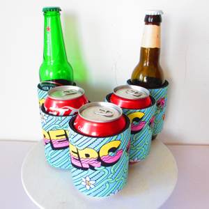 Factory Wholesale Promotion Slap Wrap Can Cooler Neoprene Sublimation Coolies Funny Slap Wrap Coozies with Full Printing - Product Image 6