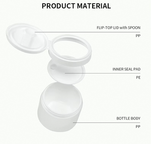 Pot cosmétique rond en plastique PP dépoli double couche avec couvercle à clip/cuillère, <span class=keywords><strong>pour</strong></span> masque facial, crème <span class=keywords><strong>pour</strong></span> <span class=keywords><strong>les</strong></span> yeux, 50g 100g 120g 150g - Product Image 3