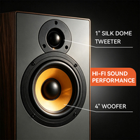 Haut-parleur actif d'étagère 2.0 canaux avec entrée optique et coaxiale, enceinte stéréo Hi-Fi pour la maison, OEM/ODM disponible