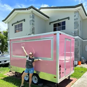 Usine 11ft Largeur avec Friteuse Nourriture Remorque Mobile Food Truck À Vendre À Dubaï Snack Remorque Camion Van