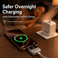 Adaptateur d'alimentation intelligent à déconnexion automatique, dispositif de coupure de charge intelligent pour appareils Apple et iPhone Type-C avec affichage en temps réel